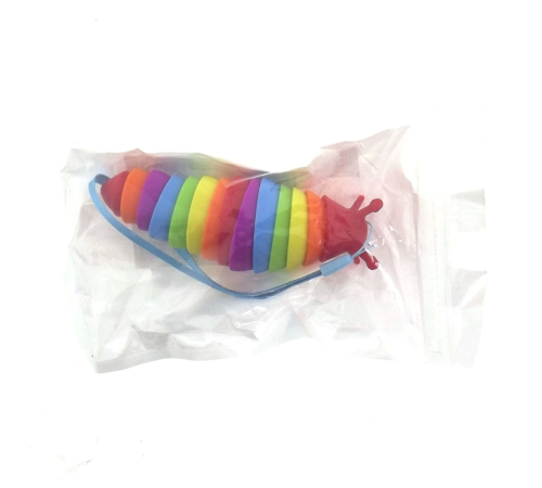 Kıvrılabilen Renkli Plastik Salyangoz Anahtarlık Kırmızı