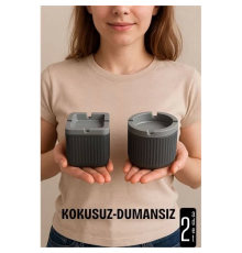 Kokusuz Dumansız Küllük -2 li Küllük Seti Kafe Küllüğü Restoran Küllüğü Masaüstü Küllük