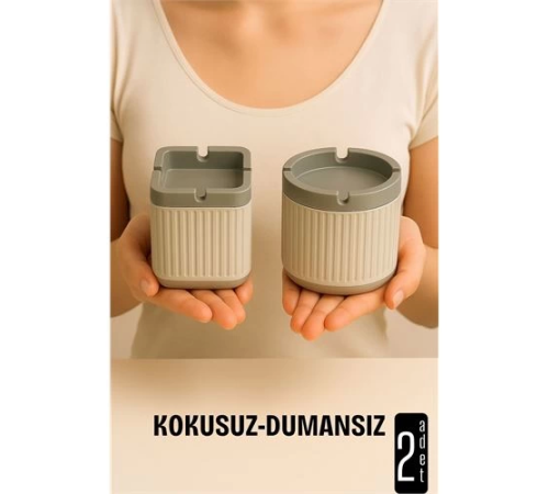 Kokusuz Dumansız Küllük - 2 li Küllük Seti Kafe Küllüğü Restoran Küllüğü Masaüstü Küllük