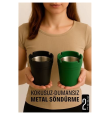 Kokusuz Dumansız Küllük - 2 li Küllük Seti Kafe Küllüğü Restoran Küllüğü Masaüstü Küllük