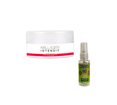 Kollagen Intensiv Kırşıklıklara Karşı Zamana Meydan Okuyan Yüz Bakım Kremi 50 ml+Masaj Yağıyla Kollagen Intensiv Kırşıklıklara Karşı Zamana Meydan Okuyan Yüz Bakım Kremi 50 ml+Masaj Yağıyla