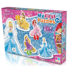 KS Baby Puzzle Disney Prensesler My First Puzzle 4 in 1 Çerçevesiz