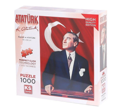 KS Games Atatürk Ve Türk Bayrağı Puzzle 1000 Parça 20728 KS Games Atatürk Ve Türk Bayrağı Puzzle 1000 Parça 20728