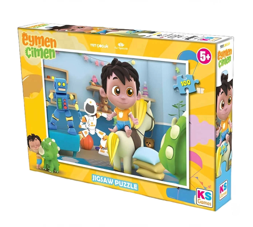 KS Games Eymen ile Çimen 100 Parça Puzzle KS Games Eymen ile Çimen 100 Parça Puzzle