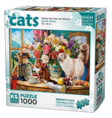KS Games Family Cats Near The Window Puzzle 1000 Parça 20794