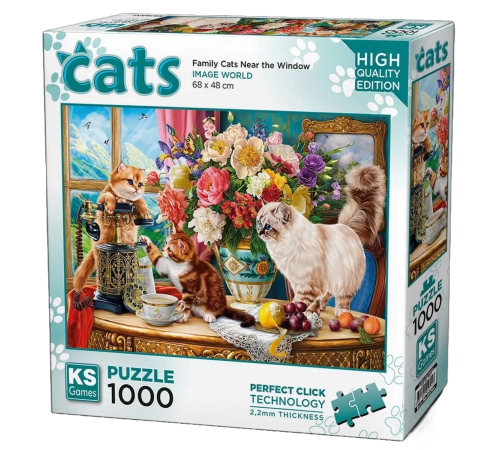 KS Games Family Cats Near The Window Puzzle 1000 Parça 20794