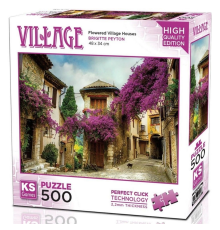 KS Games Flowered Village Houses Puzzle 500 Parça 20062