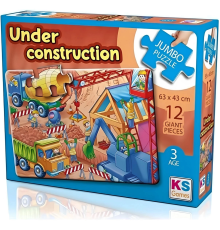 KS Games Under Construction Jumbo 12 Parça Puzzle