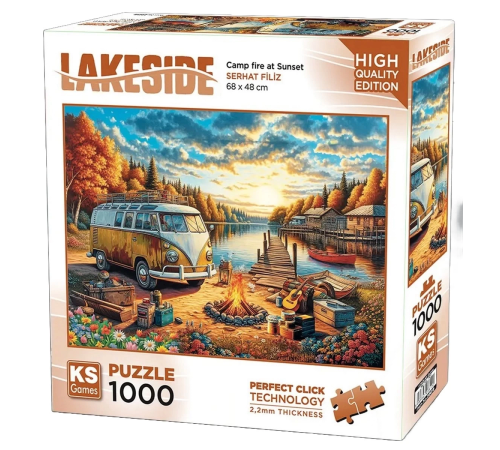 KS Games Vosvos Camp Fire At Sunset Puzzle 1000 Parça 20810