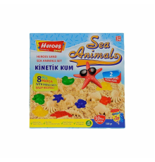 KUM-040 500gr Heroes Kinetik Kum Deniz Hayvanlı Kalıplı Set