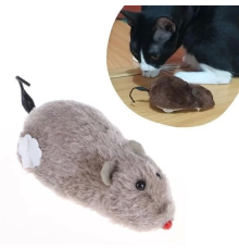 Kurmalı Kedi Eğitim Oyuncağı Tüylü Peluş Fare Yakalama İnteraktif Sevimli Eğlenceli Oyuncak