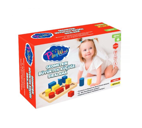 Kutulu Ahşap  Geometrik Büyükten Küçüğe