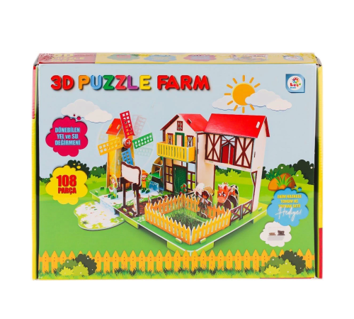 LC0115 3D Boyutlu Çiftlik Puzzle -Laçokids LC0115 3D Boyutlu Çiftlik Puzzle -Laçokids