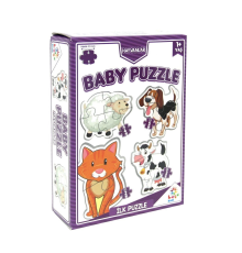 LC7224 Laço Kids Baby Puzzle - Hayvanlar / 2+3+4+5 Parça Puzzle / +1 yaş