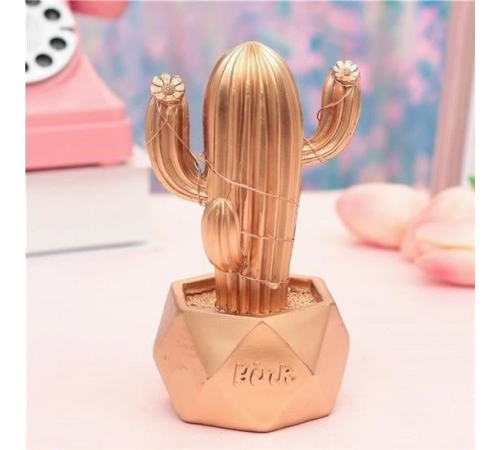 Led Işıklı Sevimli Kaktüs Dekoratif Masa Lambası Mini Biblo Gece Lambası-GOLD Led Işıklı Sevimli Kaktüs Dekoratif Masa Lambası Mini Biblo Gece Lambası-GOLD
