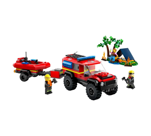 LEGO 4x4 Kurtarma Botlu İtfaiye Kamyonu
