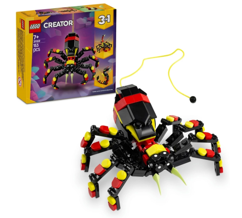 LEGO Creator 3'ü 1 Arada Vahşi Hayvanlar: Şaşırtıcı Örümcek Oyun Seti 31159 LEGO Creator 3'ü 1 Arada Vahşi Hayvanlar: Şaşırtıcı Örümcek Oyun Seti 31159