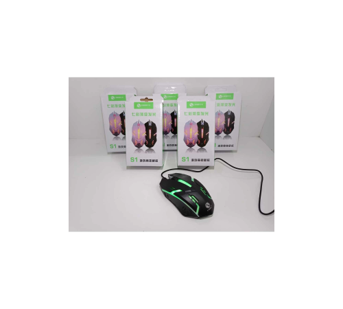 Limenje S1 Işıklı Oyuncu Kablolu Gamer Oyuncu Mouse Siyah Modern Tasarım Limenje S1 Işıklı Oyuncu Kablolu Gamer Oyuncu Mouse Siyah Modern Tasarım