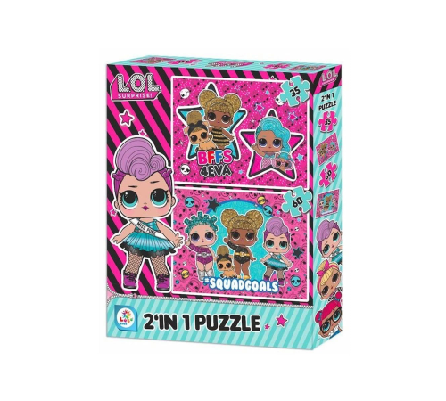 LOL7583 Laço Kids L.O.L. 2'li Puzzle / 35+60 Parça Puzzle