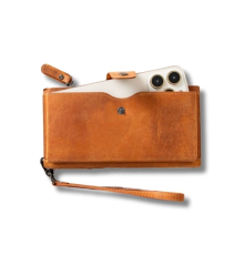 Lozan Hanger 6.5 inch Uyumlu Deri Kartlıklı Kılıf Karamel