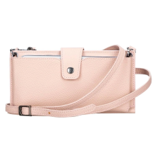 Lozan Strap 6.5 inch Uyumlu Deri Kartlıklı Kılıf ERC5 Pembe