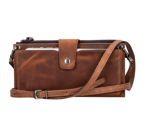 Lozan Strap 6.5 inch Uyumlu Deri Kartlıklı Kılıf G2 Kahve Lozan Strap 6.5 inch Uyumlu Deri Kartlıklı Kılıf G2 Kahve