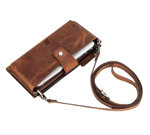 Lozan Strap 6.5 inch Uyumlu Deri Kartlıklı Kılıf G2 Kahve Lozan Strap 6.5 inch Uyumlu Deri Kartlıklı Kılıf G2 Kahve