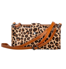 Lozan Strap 6.5 inch Uyumlu Deri Kartlıklı Kılıf LEO1 Leopar