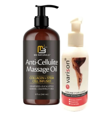 M3 Naturals Anti-Cellulite Massage Oil 240 ml Masaj Yağı + Varison 120 ml Kremi
