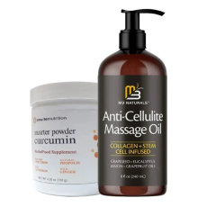 M3 Naturals Masaj Yağı Anti-Cellulite Massage Oil 240 ml + Smarter Curcumin Antiyağ Fazla 130 gr
