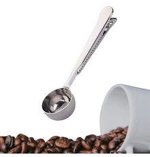 Mandallı Kahve Ölçü Kaşığı Silver Çok Fonksiyonlu Paslanmaz Çelik Kaşık