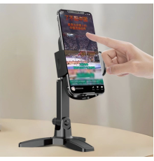 Masaüstü Telefon Standı 360 Derece Dönebilen Başlıklı Ayaklı Telefon Tripodu