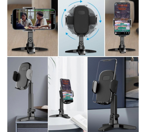 Masaüstü Telefon Standı 360 Derece Dönebilen Başlıklı Ayaklı Telefon Tripodu Masaüstü Telefon Standı 360 Derece Dönebilen Başlıklı Ayaklı Telefon Tripodu