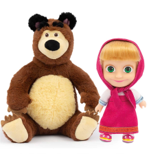 Masha ile Koca Ayı 20 Cm Peluş 12 Cm Bebek MHA21000