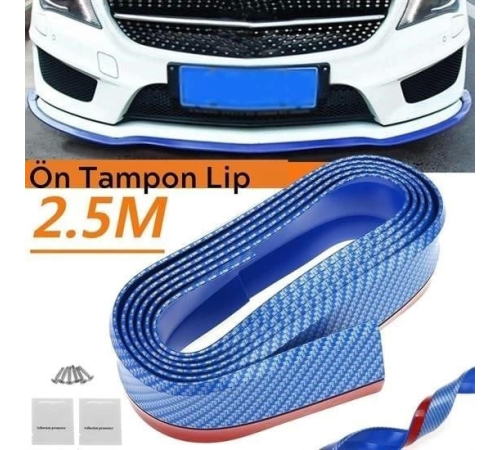 Mavi 2,5 Metre Araba Oto Ön Tampon Koruyucu Kauçuk Pratik Tampon Şerit Bant Döşeme Kiti Mavi 2,5 Metre Araba Oto Ön Tampon Koruyucu Kauçuk Pratik Tampon Şerit Bant Döşeme Kiti