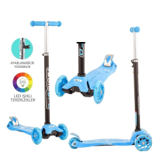 Mavi Twist Işıklı Scooter Kırmızı