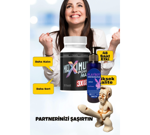Maximum Power Erkek Performansı Arttıran 30'lu İstekli Arttırıcı Krem Sertlik Mucize Set Maximum Power Erkek Performansı Arttıran 30'lu İstekli Arttırıcı Krem Sertlik Mucize Set
