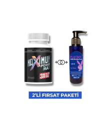Maximum Power Erkek Performansı Arttıran 30'lu Takviye + Etkili  İstekli Arttırıcı Krem 125 ML