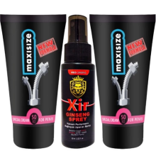 Maxsize 2 Adet Erkeğe Özel 50 ml Krem + Yanında Etkili Sertleştiricili 3xeffect Spray 60 ml Erkeğe Özel Karışım Sprey HAPG308