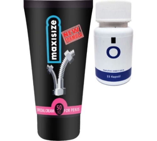 Maxsize Erkeğe Özel 50 ml Krem + Yanında O Caps 15'li Erkeğe Maxsize Erkeğe Özel 50 ml Krem + Yanında O Caps 15'li Erkeğe