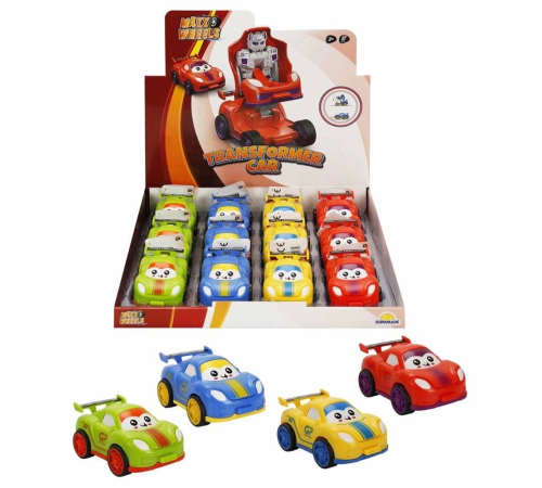 Maxx Wheels Robota Dönüşen Sürtmeli Araba - 1 Adet Stokta Olan Gönderilir
