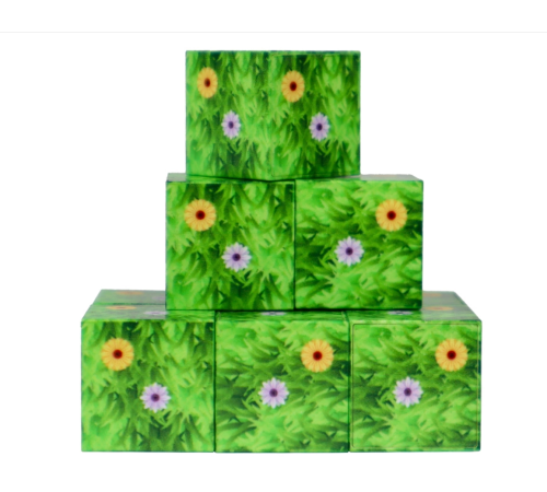 Megacraft 9 Parça Çiçekli Yaprak Çimen Blok