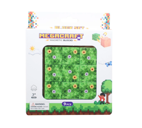 Megacraft 9 Parça Çiçekli Yaprak Çimen Blok