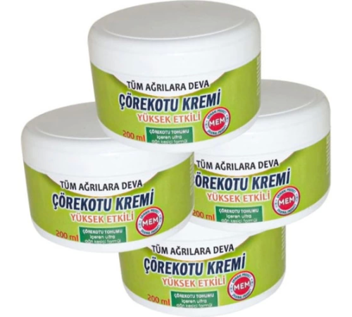Mem Çörek Otu Kremi Green Box 200 ml x 4 adet Mem Çörek Otu Kremi Green Box 200 ml x 4 adet