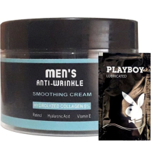 Men's Anti-Wrinkle Smoothing Cream 100 ml Erkek Yüz Ve Cilt Gençlik Bakım Kremi + 1 Hediye Jel 0012
