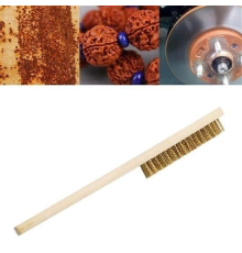 Metal Telli Fırça Ahşap Saplı Pas Kir Sökme Temizleme Fırçası