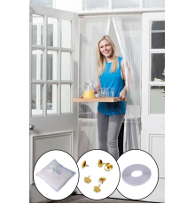 Mıknatıslı Manyetik Kapı Sinekliği Sineklik Tülü Perde (60cm x 210cm 2 Adet Tül) (336336)
