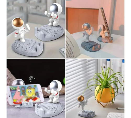 Mini Astronot Model Telefon ve Tablet Tutucu Standı Mini Astronot Model Telefon ve Tablet Tutucu Standı
