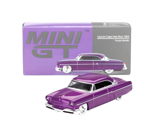 Mini Gt 1/64 Lincoln Capri Hot Rod 1954 Purple Metallic Mini Gt 1/64 Lincoln Capri Hot Rod 1954 Purple Metallic