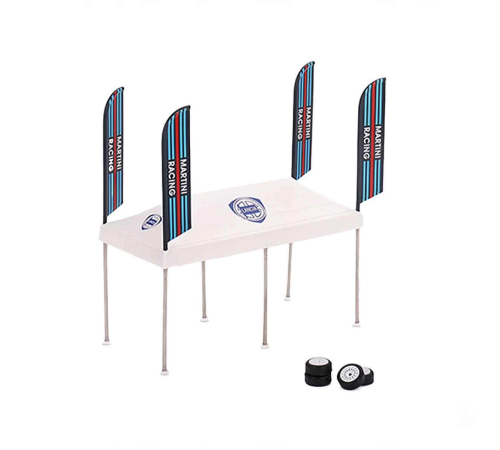 Mini GT 1:64 Martini Racing Paddock Servis Çadırı Seti Mini GT 1:64 Martini Racing Paddock Servis Çadırı Seti